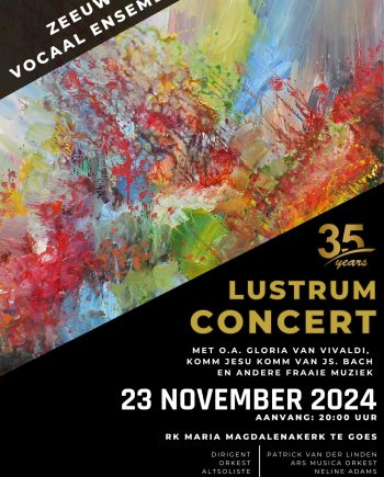 Poster Lustrumconcert Zeeuws Vocaal Ensemble 35 jaar