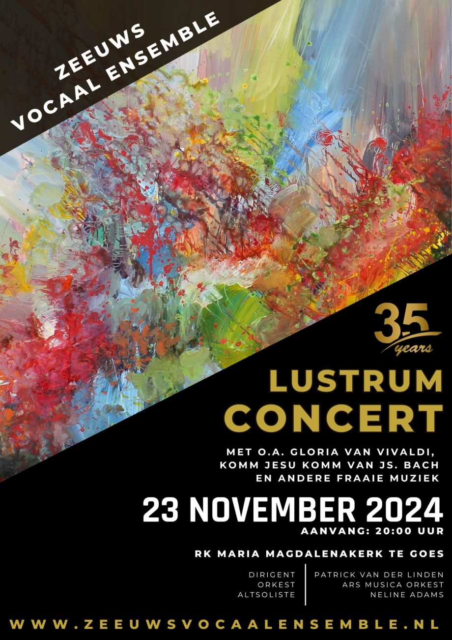 Poster Lustrumconcert Zeeuws Vocaal Ensemble 35 jaar